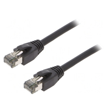 Cabluri Patch S/FTP Cat 8.1 Negru 3m 26AWG | Electronic-mag.ro | Componente Electronice