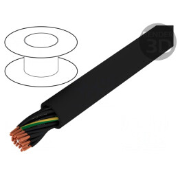 Cablu JZ-500-BK 25G 0,5mm² Cu Negru