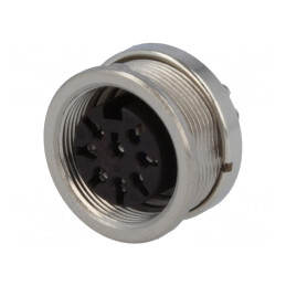 Conector M16 Femelă 8-PIN 5A 100V IP40 0,5mm2 | Electronic-mag.ro | Componente Electronice