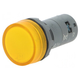 Lumină de control LED galbenă 22mm CL2 25-70°C