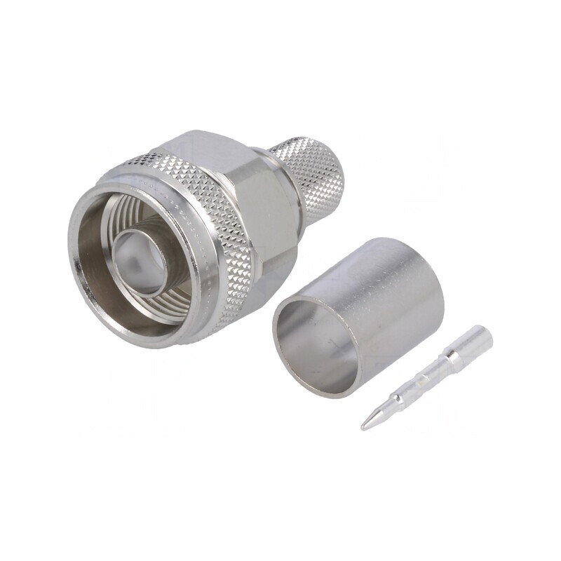 Mufă N Tată Drept 50Ω PTFE Argintat RG213 Crimpat | Electronic-mag.ro | Componente Electronice