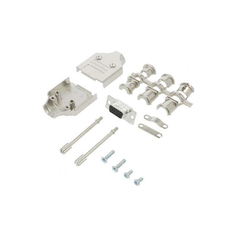 Conector D-Sub HD 15 Pin Mamă Lipire pe Cablu Gold Flash 13mm | Electronic-mag.ro | Componente Electronice