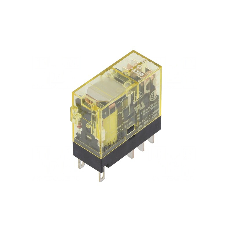 Releu Electromagnetic DPDT 230VAC 8A | Electronic-mag.ro | Componente Electronice