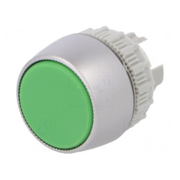 Comutator cu apăsare 22mm verde