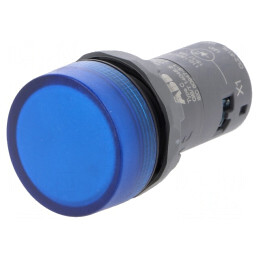 Lumină de control LED albastră Ø22mm 25-70°C