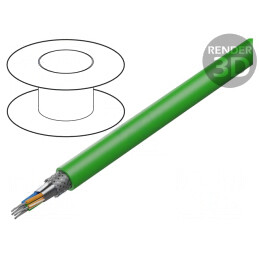 Cablu Ethernet ETHERLINE® HEAT 5e 24AWG Verde