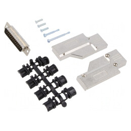 Mufă D-Sub 25 PIN Tată 90° pentru Cablu | Electronic-mag.ro | Componente Electronice