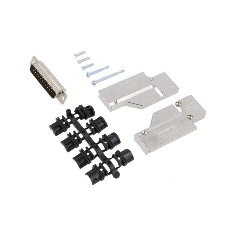 Mufă D-Sub 25 PIN Tată 90° pentru Cablu | Electronic-mag.ro | Componente Electronice