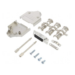 Conector D-Sub 15 pini mamă pentru cablu gold flash | Electronic-mag.ro | Componente Electronice