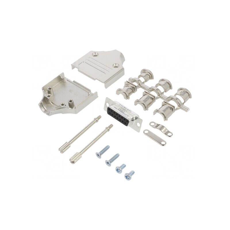 Conector D-Sub 15 pini mamă pentru cablu gold flash | Electronic-mag.ro | Componente Electronice