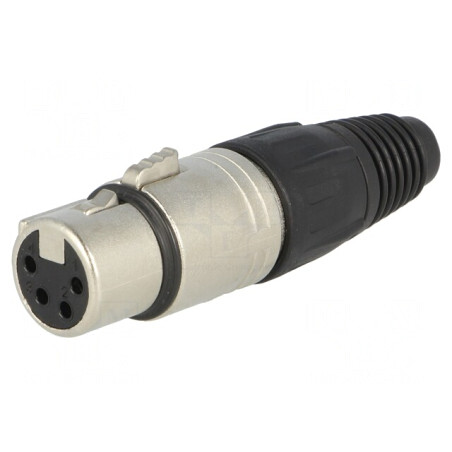 Mufă XLR Mamă 4 Pin pe Cablu 3.5-8mm | Electronic-mag.ro | Componente Electronice