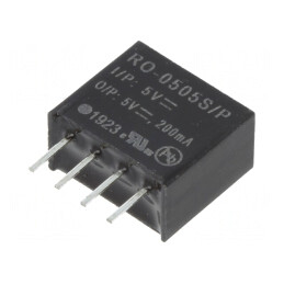 Convertor DC/DC 1W 5V 200mA SIP4 | Electronic-mag.ro | Componente Electronice