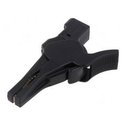 Bornă crocodil 32A neagră 34mm 1kV | Electronic-mag.ro | Componente Electronice