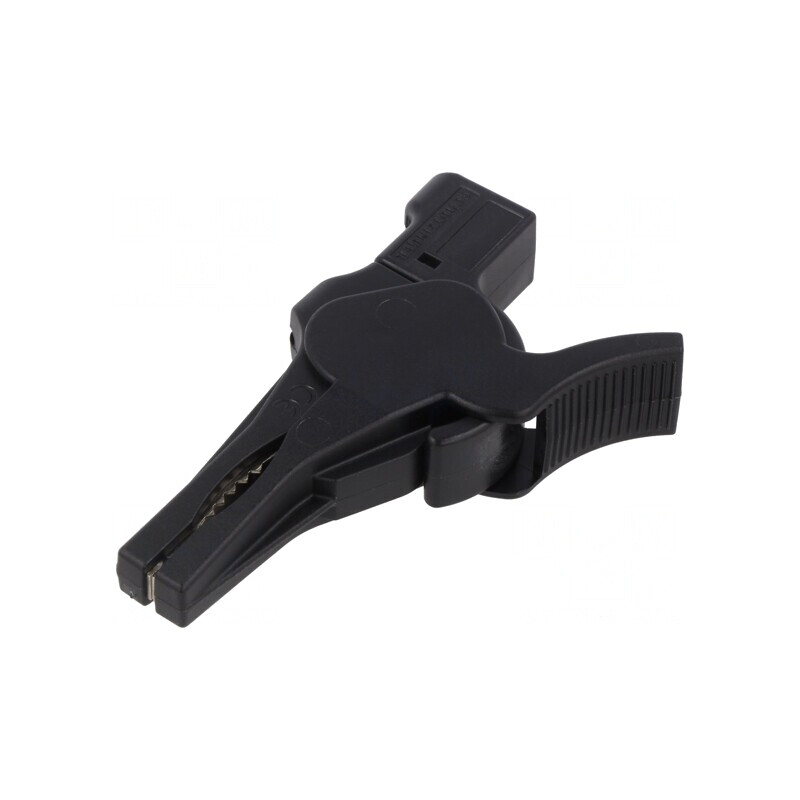 Bornă crocodil 32A neagră 34mm 1kV | Electronic-mag.ro | Componente Electronice