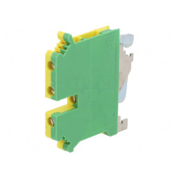 Conector îmbinare șine 0,2-4mm2 3 borne galben-verde 500V 32A