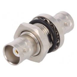 Adaptor BNC Dublu Drept 50Ω PTFE Auriu | Electronic-mag.ro | Componente Electronice