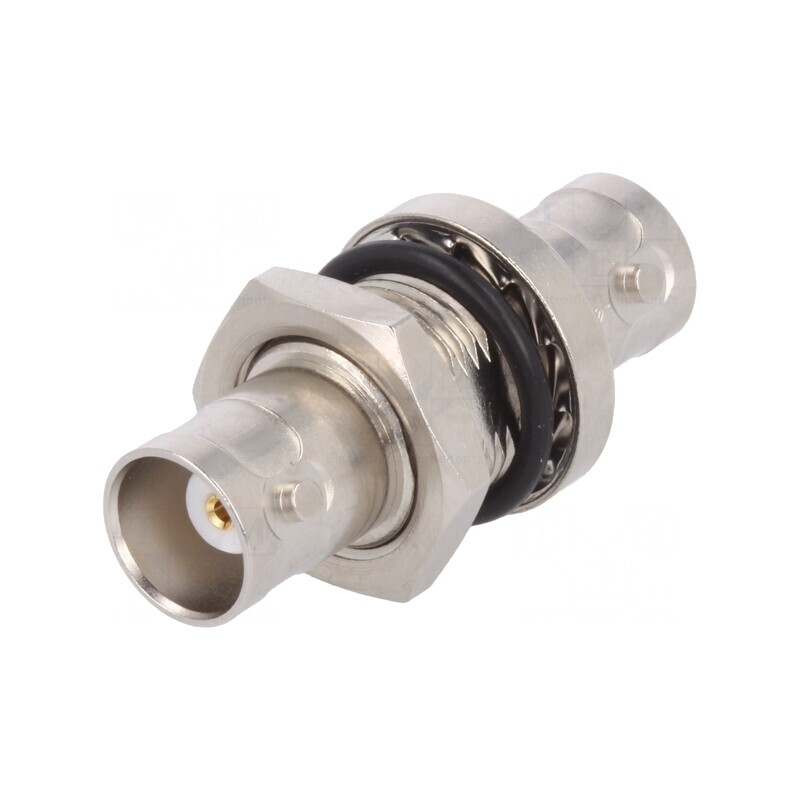 Adaptor BNC Dublu Drept 50Ω PTFE Auriu | Electronic-mag.ro | Componente Electronice