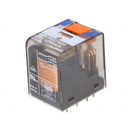 Releu electromagnetic DPDT 24VDC 12A | Electronic-mag.ro | Componente Electronice