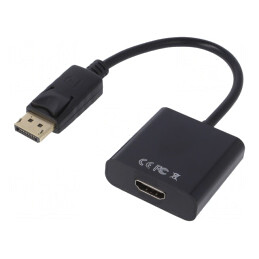 Adaptor DisplayPort la HDMI, 0.15m, Negru | Electronic-mag.ro | Componente Electronice