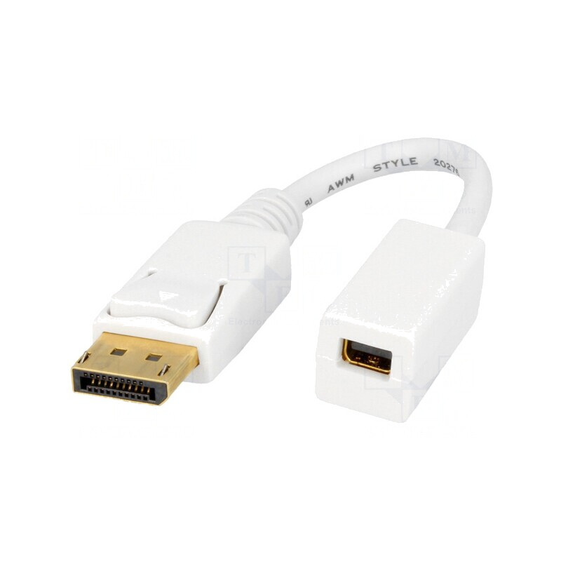 Adaptor DisplayPort la mini DisplayPort Alb | Electronic-mag.ro | Componente Electronice
