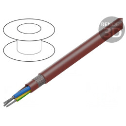 Cablu Silicon Maro-Roșu 3G0.5mm² 60-180°C