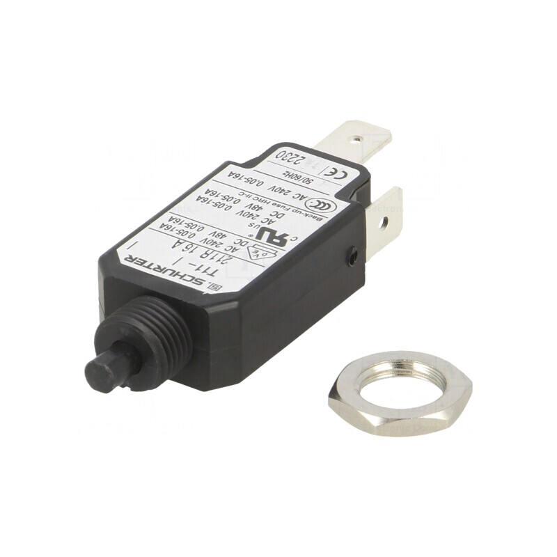 Întrerupător de Supracurent 16A SPST 240V/48V | Electronic-mag.ro | Componente Electronice