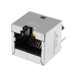 Soclu RJ45 Cat 6a Ecranat 8p8c pentru PCB | Electronic-mag.ro | Componente Electronice