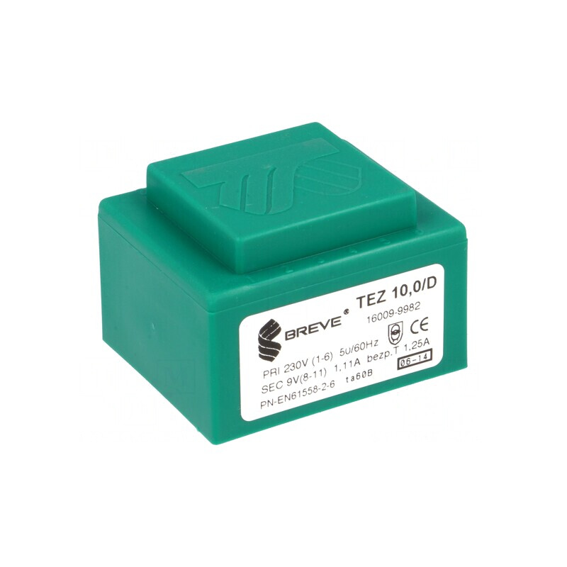 Transformator încapsulat 10VA 230V 9V PCB | Electronic-mag.ro | Componente Electronice