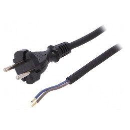 Cablu Alimentare 2x1mm2 4.5m Negru 16A | Electronic-mag.ro | Componente Electronice