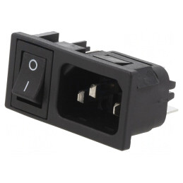 Conector Alimentare AC IEC 60320 10A 250V | Electronic-mag.ro | Componente Electronice