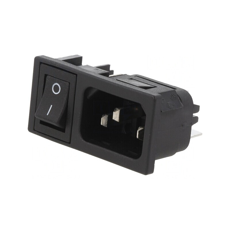 Conector Alimentare AC IEC 60320 10A 250V | Electronic-mag.ro | Componente Electronice