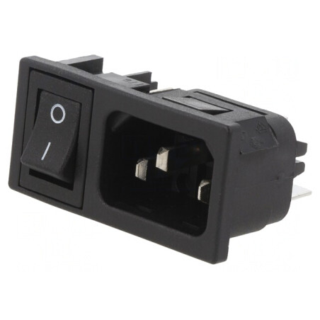 Conector Alimentare AC IEC 60320 10A 250V | Electronic-mag.ro | Componente Electronice