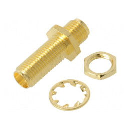 Adaptor SMA Mamă 50Ω 18GHz PTFE | Electronic-mag.ro | Componente Electronice