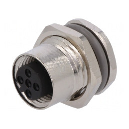Soclu M12 5 pini mamă IP67 60V 4A | Electronic-mag.ro | Componente Electronice