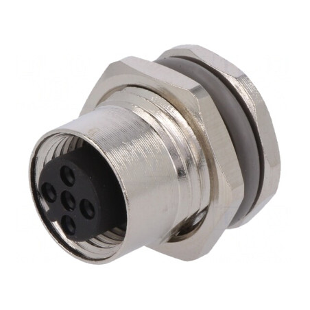 Soclu M12 5 pini mamă IP67 60V 4A | Electronic-mag.ro | Componente Electronice