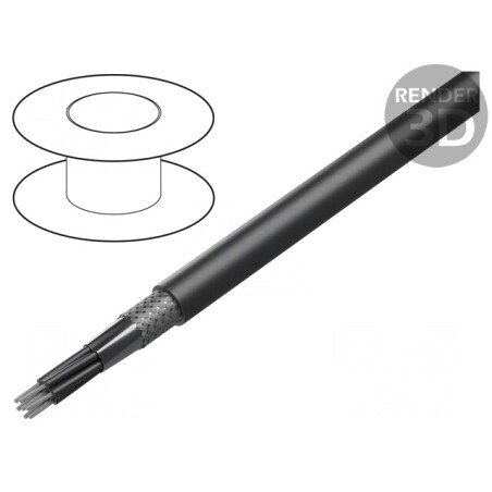 Cablu Electic HELUTHERM 145 MULTI 7x0,25mm2 Negru | Electronic-mag.ro | Componente Electronice