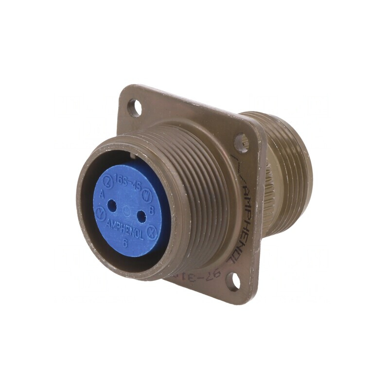 Conector Circular din Aluminiu 16S 97 Oliv | Electronic-mag.ro | Componente Electronice