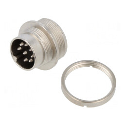 Conector M16 Soclu Tată 8 Pin 5A 32V IP40 | Electronic-mag.ro | Componente Electronice