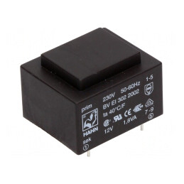 Transformator încapsulat 230V 12V 150mA PCB | Electronic-mag.ro | Componente Electronice