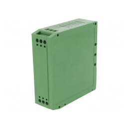 Carcasă pentru șină DIN, poliamidă verde | Electronic-mag.ro | Componente Electronice