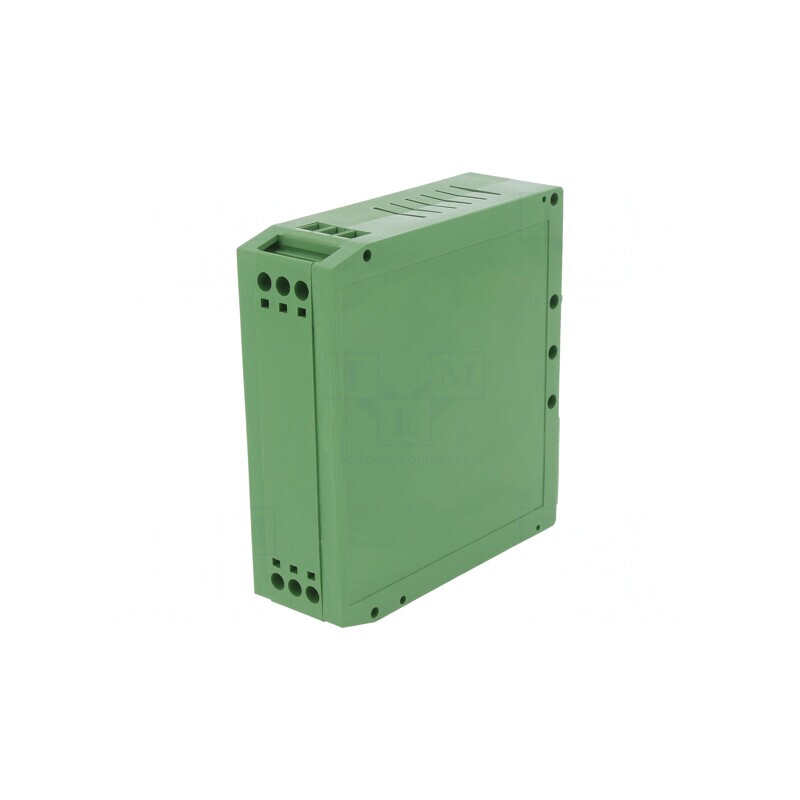 Carcasă pentru șină DIN, poliamidă verde | Electronic-mag.ro | Componente Electronice