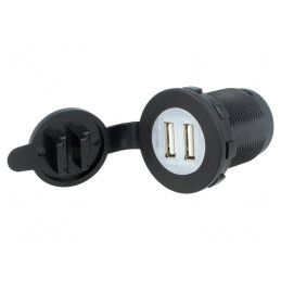 Încărcător Auto USB Dual 12-24V 5V/2,1A | Electronic-mag.ro | Componente Electronice