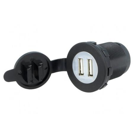 Încărcător Auto USB Dual 12-24V 5V/2,1A | Electronic-mag.ro | Componente Electronice