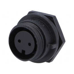 Conector Circular Soclu Mamă 2 PIN IP68 250V | Electronic-mag.ro | Componente Electronice