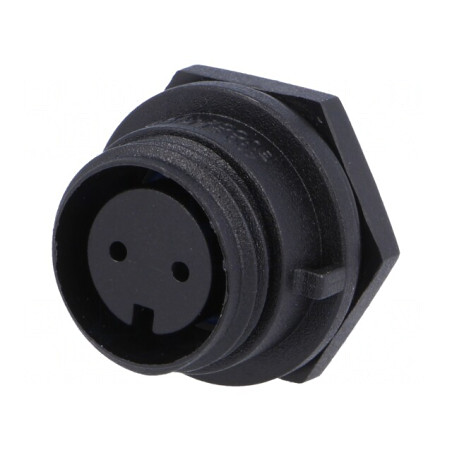 Conector Circular Soclu Mamă 2 PIN IP68 250V | Electronic-mag.ro | Componente Electronice