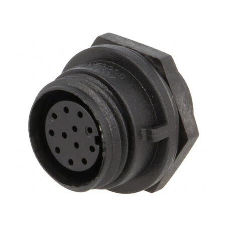 Conector circular soclu mamă 12 pini IP68 50V | Electronic-mag.ro | Componente Electronice