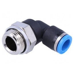 Racord 90° Push-In 8mm 0,95-6bar -10÷80°C | Electronic-mag.ro | Componente Electronice