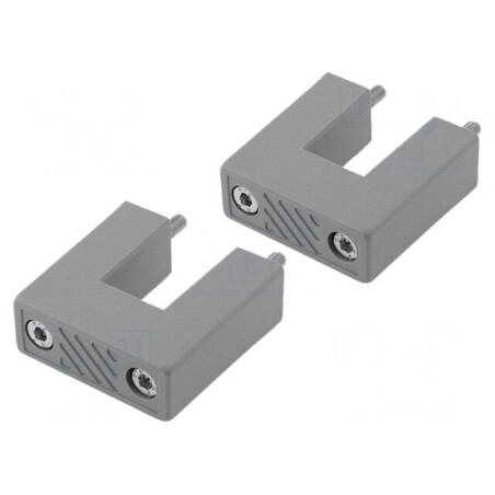 Mânere panou anterior 1U gri set 2 bucăți | Electronic-mag.ro | Componente Electronice