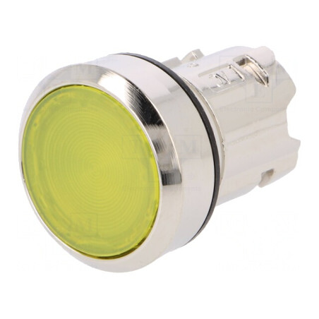 Comutator cu apăsare 22mm galben stabil | Electronic-mag.ro | Componente Electronice