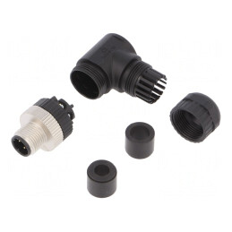 Mufă M12 4 pini Ethernet IP67 250V 4A | Electronic-mag.ro | Componente Electronice